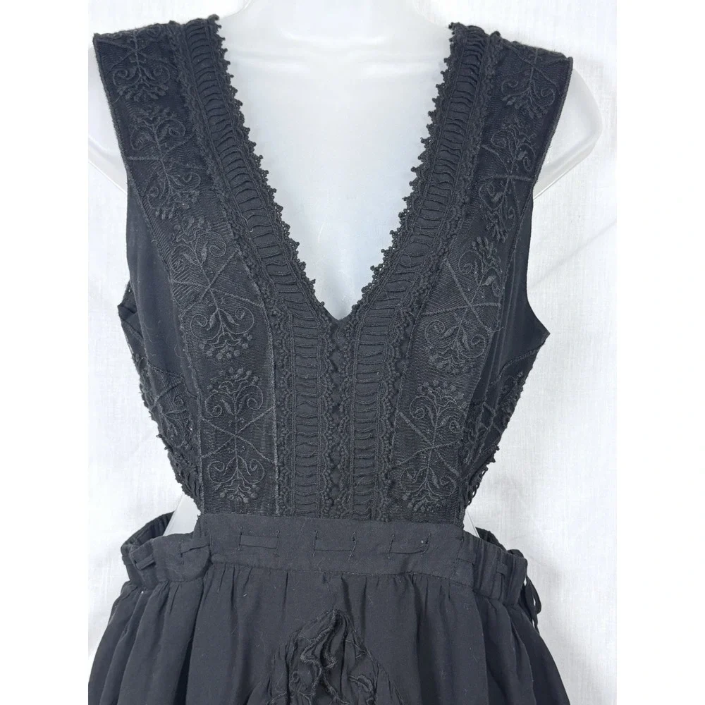 Free People Lace Open Back Mini Dress 4 Honeysuckle Boho Fairy‎ Grunge Gothic